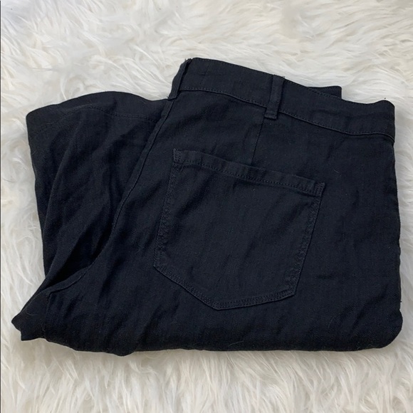 NYDJ Catherine Bermuda Black Stretch Linen Short 0 - Picture 4 of 5